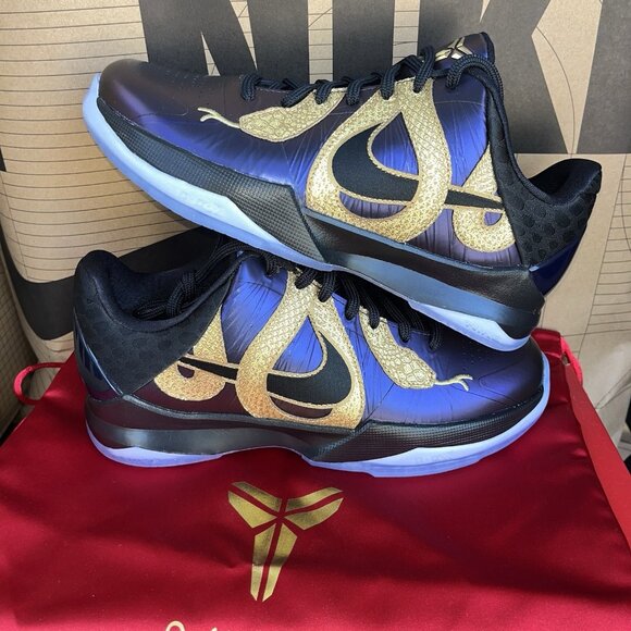 NEW Nike Kobe 5 Year of the Mamba Eggplant HM3753-500 GS Size 3Y - Picture 1 of 6